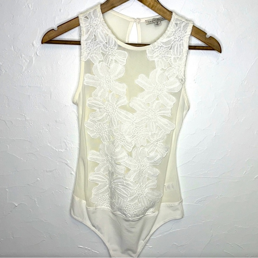 Haute Monde Sheer Cream Bodysuit